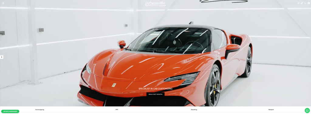 Wrapmaster – Premium Car Wrapping Maatwerk website – Nextjs – Portfolio Case preview