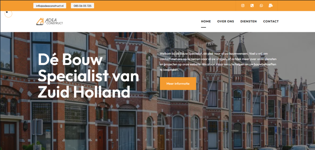 Adea Construct – Hybride Innovatie Webportal – WordPress & React – Portfolio Case preview