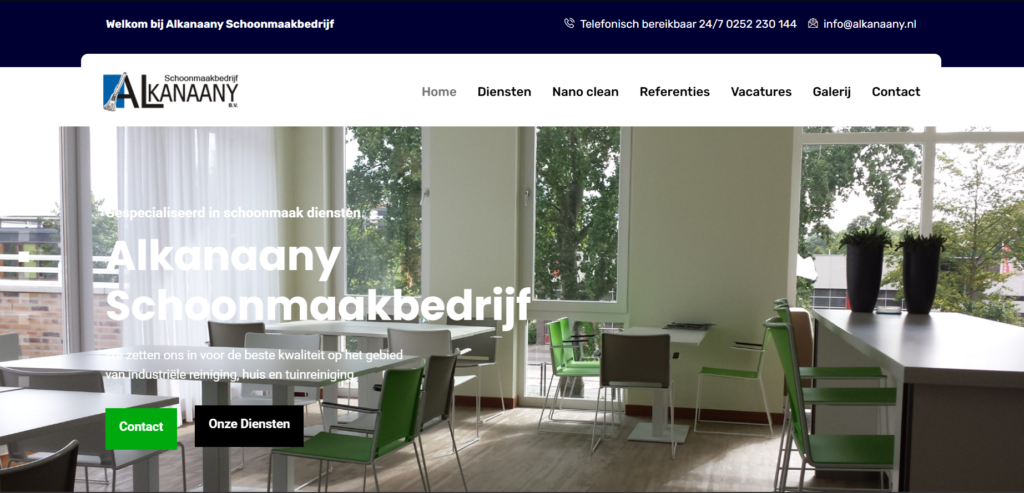 Alkanaany – Dynamische Bedrijfsportal – WordPress – Portfolio Case preview