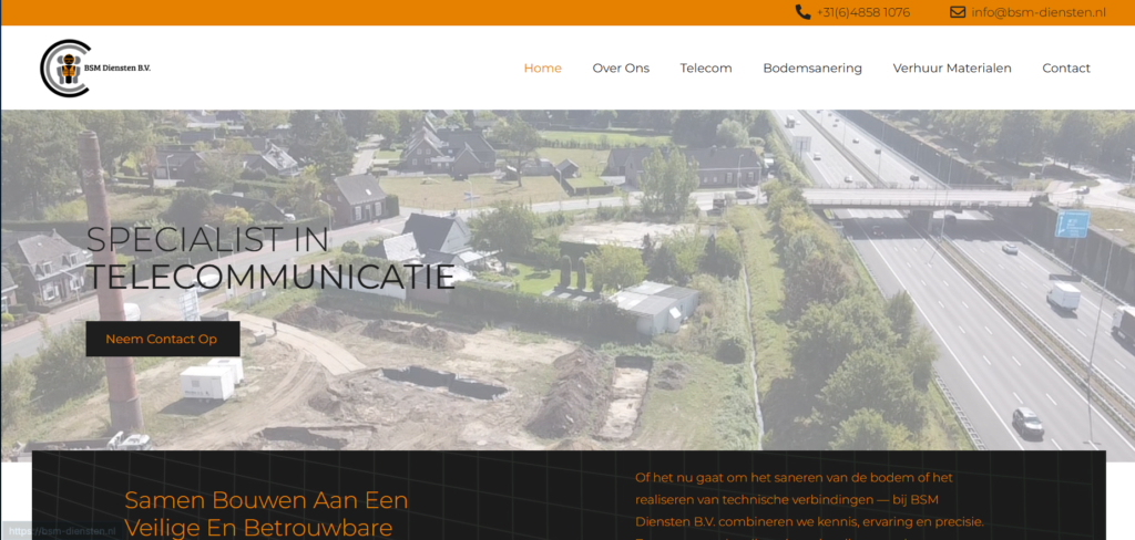 BSM Diensten – Moderne Dienstverlening – WordPress & PHP – Portfolio Case preview