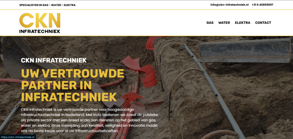 CKN Infratechniek – Gecoördineerde Online Aanwezigheid – WordPress – Portfolio Case preview