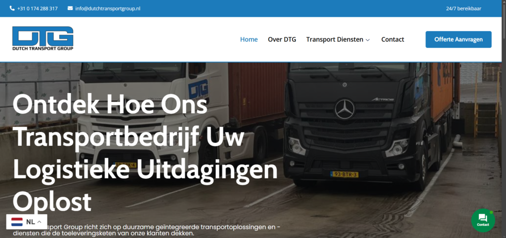 Dutch Transport Group – Internationale Logistiek Hub – WordPress – Portfolio Case preview