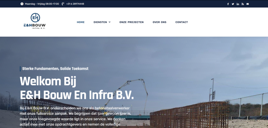 E.H. Bouw B.V. – Efficiënte Bouwportal – WordPress – Portfolio Case preview